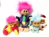 Vintage Collectable TROLL Dolls : incl Russ, Forest Trolls, Blue Jays and an Angy Los Angeles Kings Triceratops | 2.75" - 12" Tall (Not Including Hair) - 2