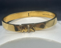 Michael Kors Gold-Tone with Rhinestone Bangle Bracelet