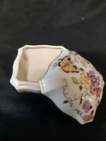 Vintage ZSOLNAY Hand Painted In Hungry Porcelain Trinkit Box ( 4" x 4" x 1.5" )