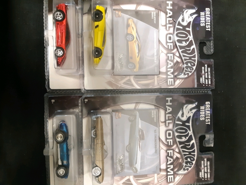 4 Vintage 2 Hall Of Fame: Legends 2 Hall Of Fame: Greatest Rides Hotwheels Sealed Boxes, Saleen S7, Shelby Cobra 427 S/C, Lamborghini Diablo 6.0, 1963 Thunder Bird