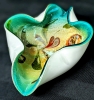 Colorful & Eclectic Murano-Style Art Glass Ashtray | 5" x 6.5" x 2" Tall - 2