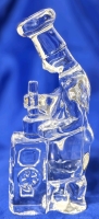 Orrefors Sweden Crystal Art Glass Chef Figurine / Paperweight | 5.75" Tall | No Sticker