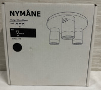 IKEA Nymane Black 3 Light Ceiling Spotlight With Adjustable Lights