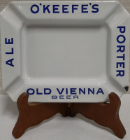 Vintage Ashtray O'Keefe Ale, Old Vienna Lager Beer, Porter & Ale 6" X 4,75"