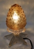 Vintage Hobnail Strawberry-Shaped Glass Lamp with Star-Shaped Base (Working) | 9" Tall - 2