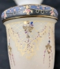 Vintage Intricately Hand Painted Milk Glass Vase with Crimped Top | 7.25" Tall - 4