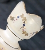 Vintage Intricately Hand Painted Milk Glass Vase with Crimped Top | 7.25" Tall - 6