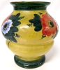 Bright & Colorful Vintage Handpainted Glass Vase | 5.25" Tall, 3.25" Top Diameter - 2
