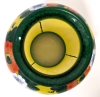 Bright & Colorful Vintage Handpainted Glass Vase | 5.25" Tall, 3.25" Top Diameter - 3