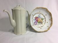 Vintage Footed Compote & Coffee/Hot Chocolate Pot