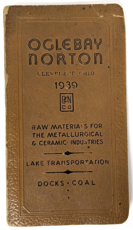 Vintage Oglebay Norton 1939 Raw Materials For The Metallurgical & Ceramic Industries / Lake Transportation : Docks Coal | Paperback Book | 3.75" x 6.8"