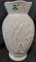 Durham Vase Belleek Saint Spol 2003 Leona McCauley In Excellent Pre Owned Condition 6"x4"