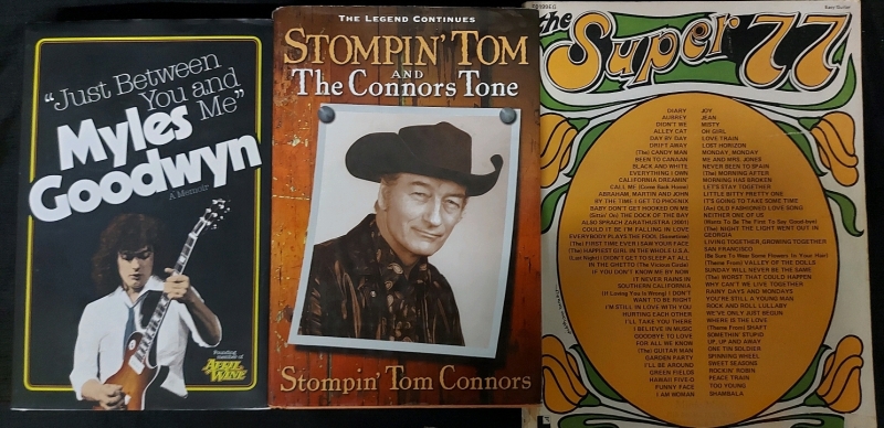 3 Books Myles Goodwyn, Stompin' Tom And Super 77 Easy Guitar Good Pre Owned Condition