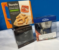 New Kitchen Gadget Lot - Sandwhich Shaper, Ice Mold and Butter Warmer.