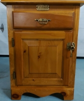 White Clad Registered Simmons Hardware Co. St. Louis USA Wood Pine Nightstand In Great Pre Owned Condition 28.5"x18"x22"