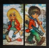 Michel Thomas Wall Art Girl And Boy In Paris Pre Owned Excellent Condition 11.75"x5.75"