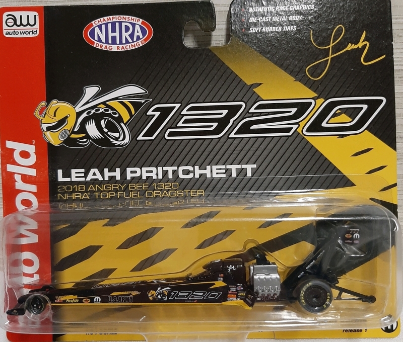 Autoworld Nhra Leah Pritchett 1320 Top Fuel Dragster 1/64 "CHASE CAR"