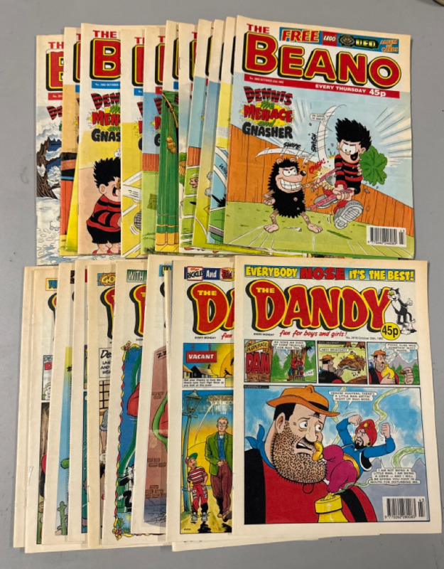21 Vintage The Beano & The Dandy British Paper Comics D.C. Thomson & CO