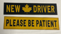 New 2 Piece New Driver Magnetic Signs 30cm x 7cm