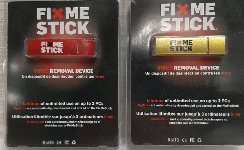 2 New Fix Me Stick for Virus Removal