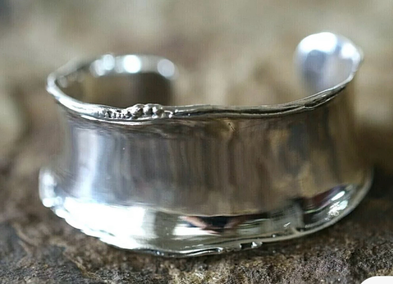 Wide Sterling Silver SILPADA 925 Rolled Edge Cuff