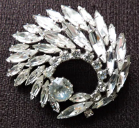 SHERMAN Clear Crystal Shrimp Brooch