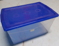 50 Litre Plastic, Storge Bin, 23"X 15 3/8" X 11 2/3"