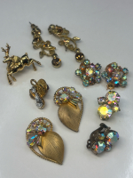 Rhinestone AB Vintage Earrings & Pins