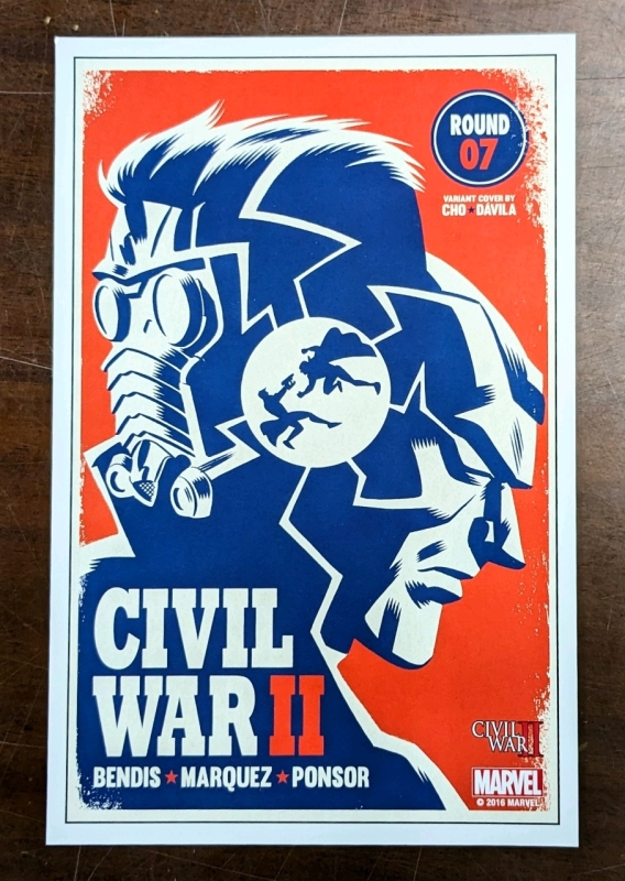 Marvel Comics CIVIL WAR II Round 07 Art Print of Variant Cover by Cho Davilla | 6.75" x 10.25"