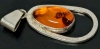 Gorgeous Baltic Amber with Inclusions Sterling Silver 925 Pendant on a 20" Italian M-JL Sterling Chain - 3