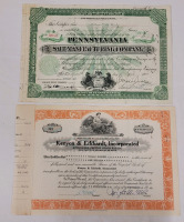 1933 & 1949 Vintage Company Stock Certificates