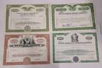 1966 & 1968 Vintage Company Stock Certificates