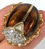 Gorgeous Swarovski Crystal & Enamel Beetle / Scarab Brooch | 1" Long | With Branded Swarovski Box - 5