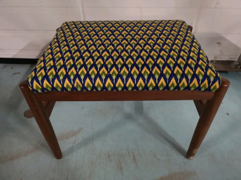 Vintage Foot Stool - 20.5"Lx14.5"Wx15"H