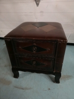 Foot Rest with Drawers - Leather Like