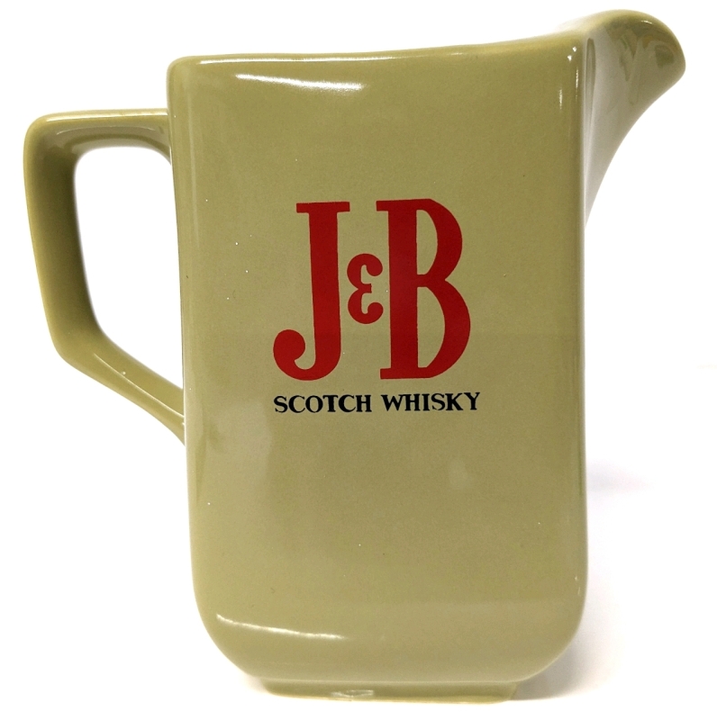 Vintage J&B Scotch Whiskey Ceramic Pub Jug by Wade PDM England | 6.25" Tall (Green Stamp)