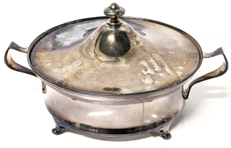 Vintage Simpson Hall Miller & Co Silver Chafing Dish 9/010 | 12" x 9.5" x 6.5" Tall
