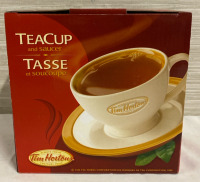 New Tim Hortons Teacup and Saucer Porcelain Dishwasher and Microwave Safe