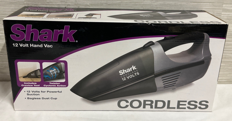 Shark Cordless 12 Volt Hand Vac With Bagless Dust Clip SV55C 14