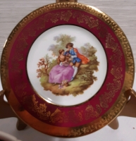 Vintage Limoges La Reine Fragonard Gilded Decorative Plate 6.25"<br/>