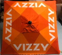 New 68”x68” Vizzy Hard Seltzer Umbrella With extra pole