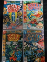 4 Vintage DC 1970's Bronze Age All Star Comics Justice Society In Great Pre Owned Condition