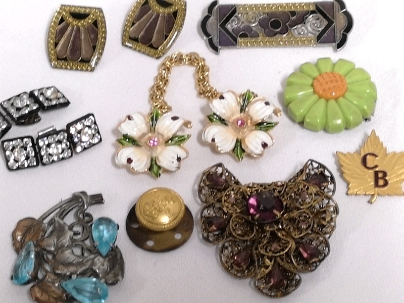 Vintage To Modern Mixed Jewelry - Earrings & Brooches +