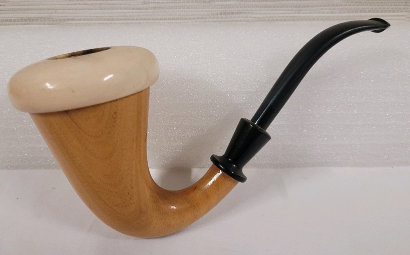 Vintage Calabash Gourd Sherlock Holmes Style Meerschaum Cup Smoking Pipe . Pre-owned