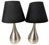 Twin Modern Brushed Aluminum Desk Lamps | 27" Tall ea - 2