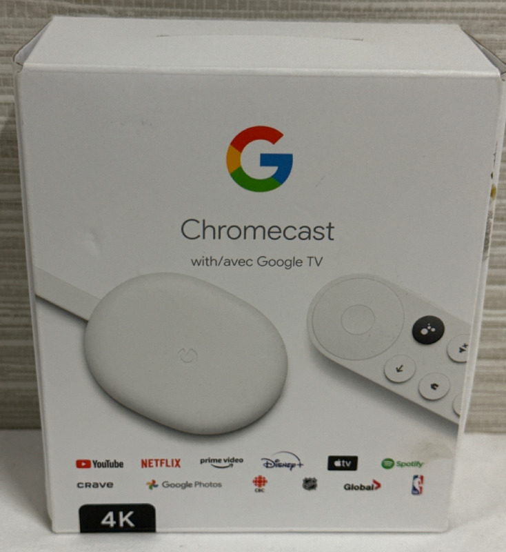 Google Chromecast Complete with HDMI Power Cord and Remote