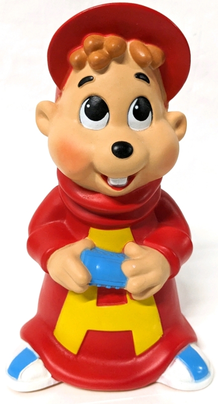 Vintage 1984 ALVIN & The Chipmunks Plastic Coin Bank | 9" Tall