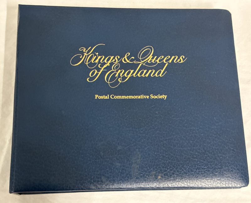 Vintage Kings & Queens of England Postal Commemorative Society Album (1980-1981) Stamps and Envelopes