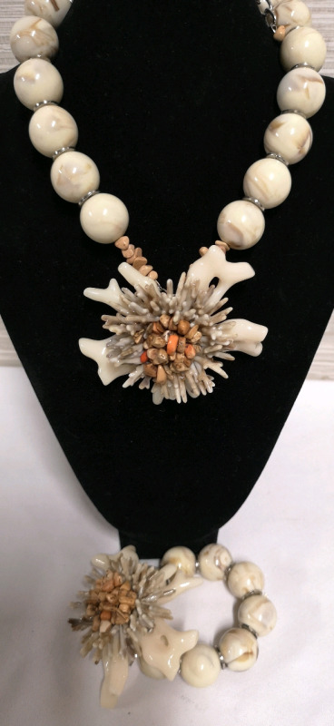 Urchin Chunky Necklace & Bracelet Set - Welcome to the Sea