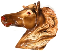 Huge Vintage Chalkware Horse Head | 15" x 15" Tall